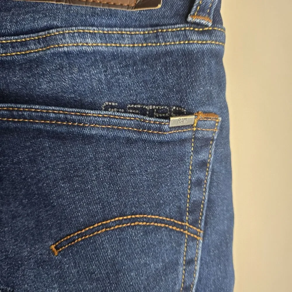 G-STAR Raw Men's 3301 Straight Denim Jeans Med Wash 31x32 (33x31.5) Button Fly